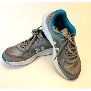 Under Armour Womens Gray & Teal Running Shoes 6.5